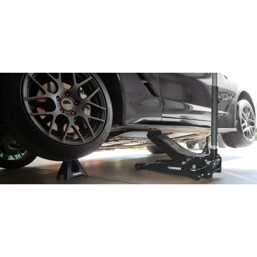 Husky 3-Ton Low Profile Floor Jack with Quick Lift with 14 in. 13 Pocket Rolling Tool Bag 3 Husky 3-Ton Low Profile Floor Jack with Quick Lift with 14 in. 13 Pocket Rolling Tool Bag - Image 2