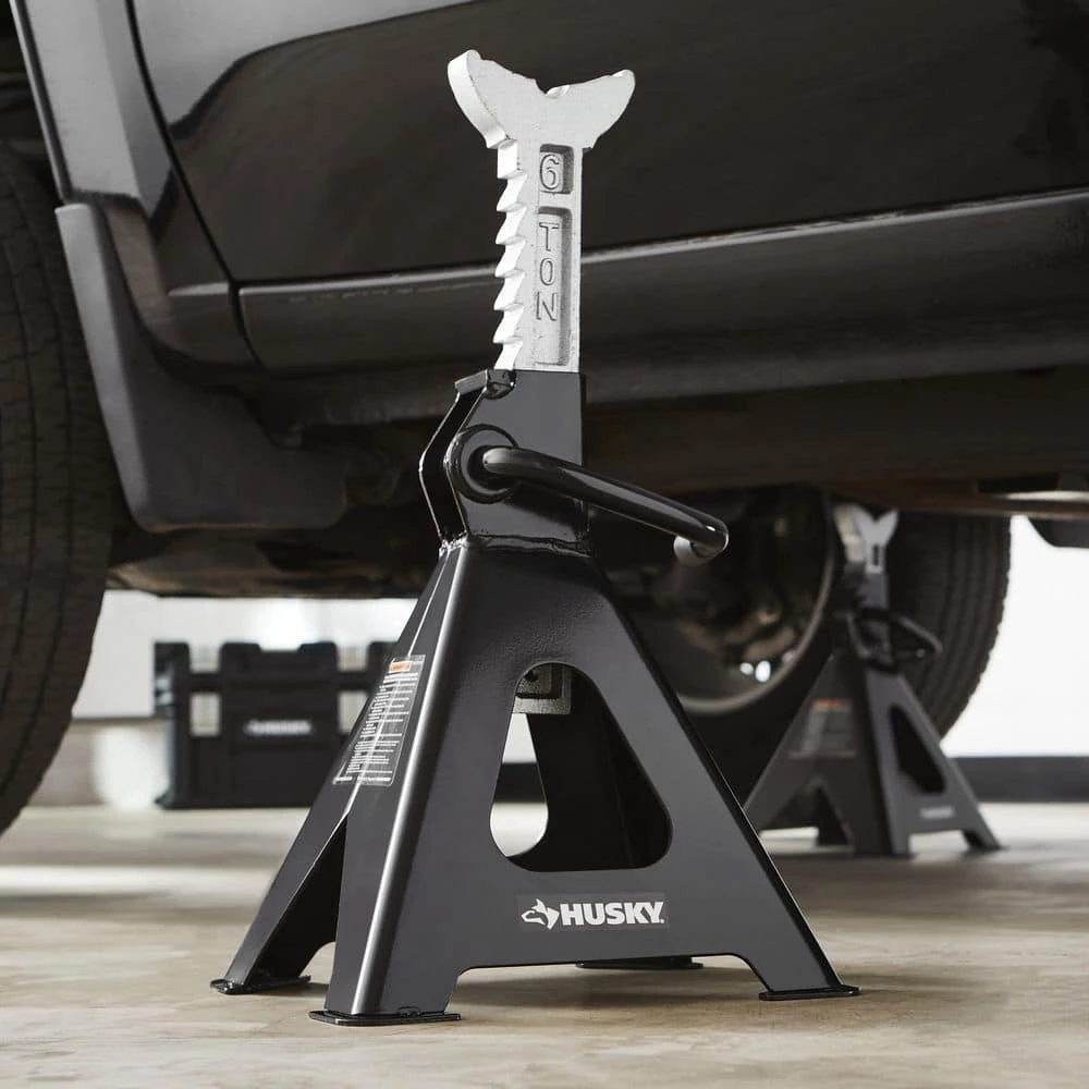 Husky 6-Ton Extended Reach Heavy-Duty Steel Jack Stands 5 Husky 6-Ton Extended Reach Heavy-Duty Steel Jack Stands - Image 3