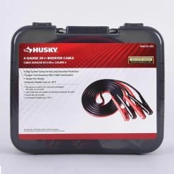 Husky 20 ft. 4-Gauge Booster Cables 30 Husky 20 ft. 4-Gauge Booster Cables -Tools Sales husky jumper cables 0160420 ul1 d4 1000