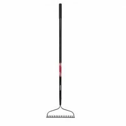 Husky 57 in. L Fiberglass Handle 16-Tinens Garden Bow Rake with Grip