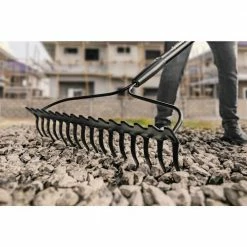 Husky 57 in. Fiberglass Handle 16-Tines Bow Rake -Tools Sales husky landscaping rakes 77105 941 1f 1000