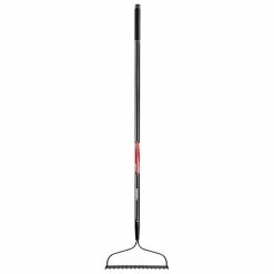 Husky 57 in. Fiberglass Handle 16-Tines Bow Rake
