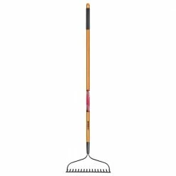 Husky 57 in. Wood Handle 16-Tine Bow Rake