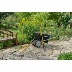 Husky 57 in. Wood Handle 16-Tine Bow Rake -Tools Sales husky landscaping rakes 77105 942 fa 1000