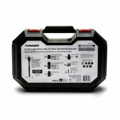 Husky 3/8 in. Drive 100-Position Universal SAE and Metric Mechanics Tool Set (60-Piece) -Tools Sales husky mechanics tool sets h10060mtsrm 44 1000