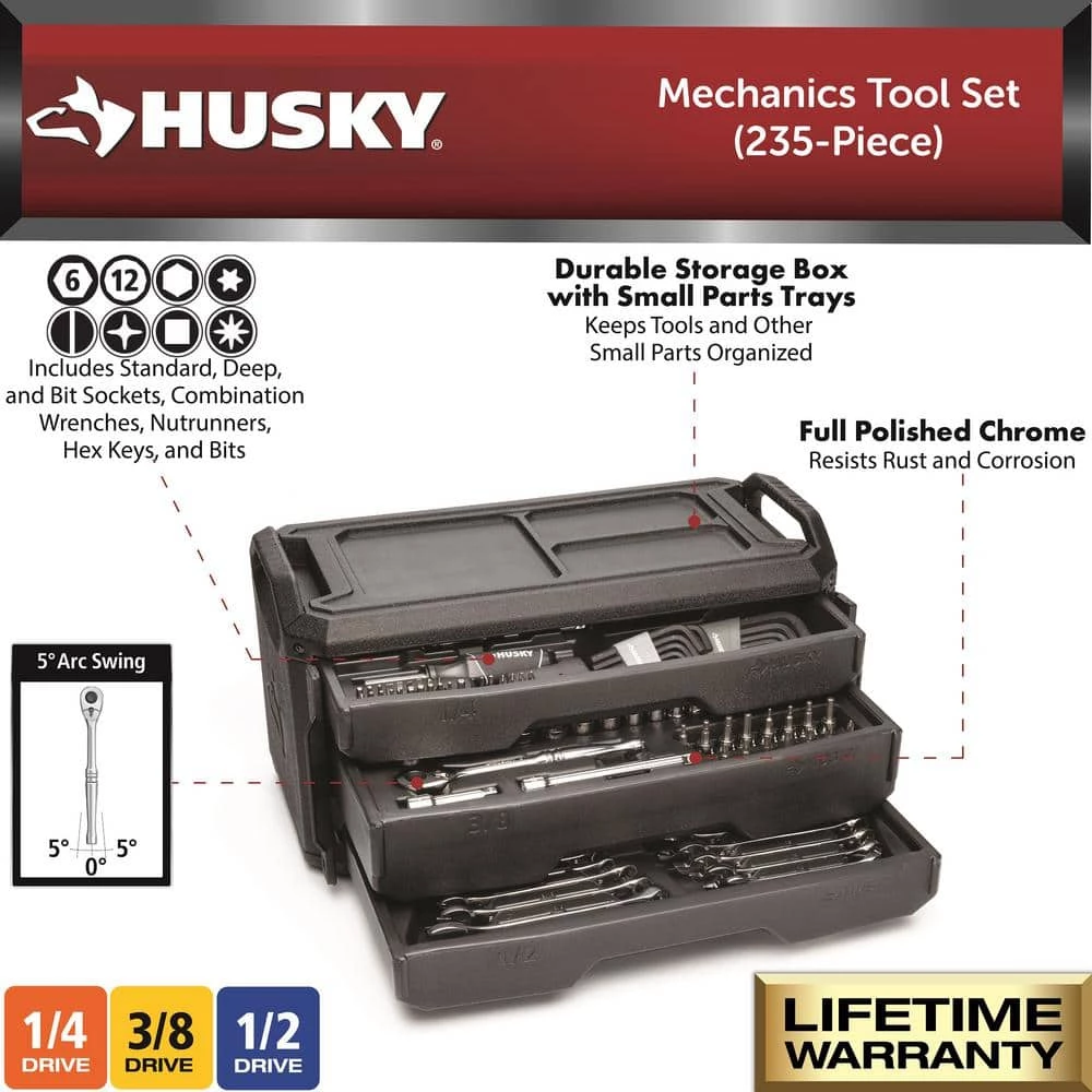 Husky Mechanics Tool Set (235-Piece) 5 Husky Mechanics Tool Set (235-Piece) - Image 3