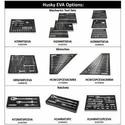 Husky Mechanics Tool Set in EVA Trays (290-Piece) 21 Husky Mechanics Tool Set in EVA Trays (290-Piece) -Tools Sales husky mechanics tool sets h290mtseva c3 1000