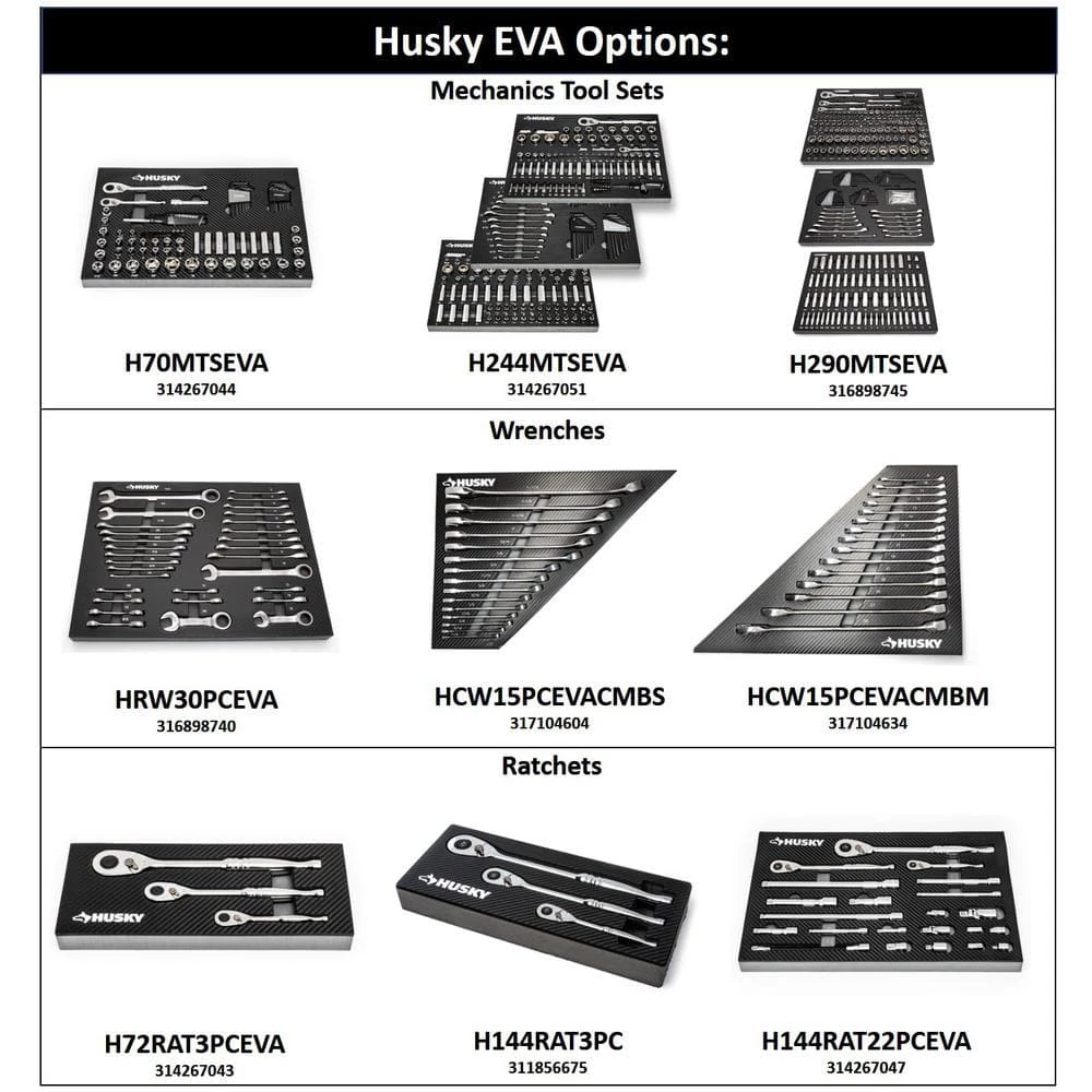 Husky Mechanics Tool Set in EVA Trays (290-Piece) 9 Husky Mechanics Tool Set in EVA Trays (290-Piece) - Image 7