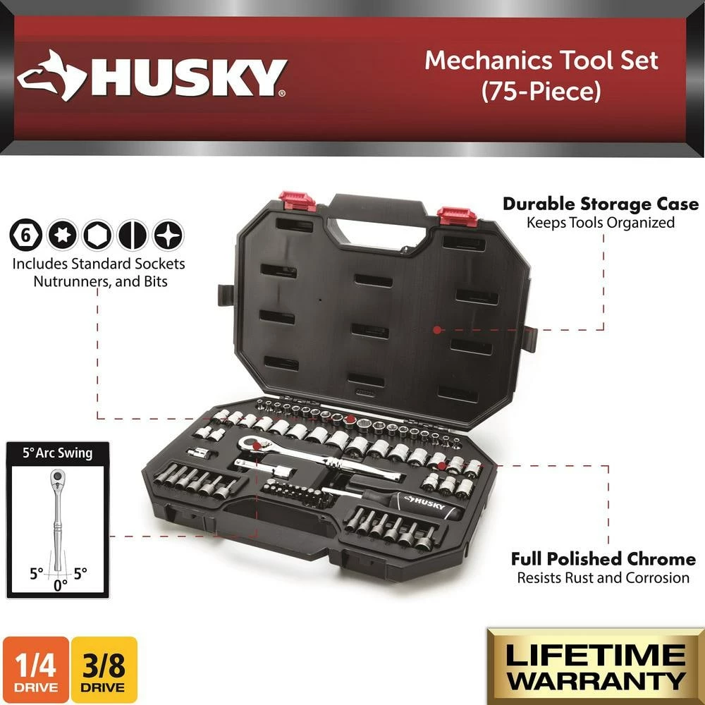 Husky Mechanics Tool Set (75-Piece) 5 Husky Mechanics Tool Set (75-Piece) - Image 3