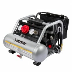 Husky 1 Gal. Portable Electric-Powered Silent Air Compressor 19 Husky 1 Gal. Portable Electric-Powered Silent Air Compressor -Tools Sales husky portable air compressors 3300113 40 1000