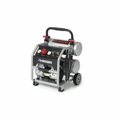 Husky 4.5 Gal. Portable Electric-Powered Silent Air Compressor -Tools Sales husky portable air compressors 3320445 4f 1000