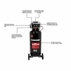 Husky 20 Gal. 200 PSI Oil Free Portable Vertical Electric Air Compressor -Tools Sales husky portable air compressors c202h 4f 1000