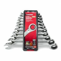 Husky Ratcheting SAE Combination Wrench Set (11-Piece) 13 Husky Ratcheting SAE Combination Wrench Set (11-Piece) -Tools Sales husky ratcheting wrenches hrw11pcsae 4f 1000