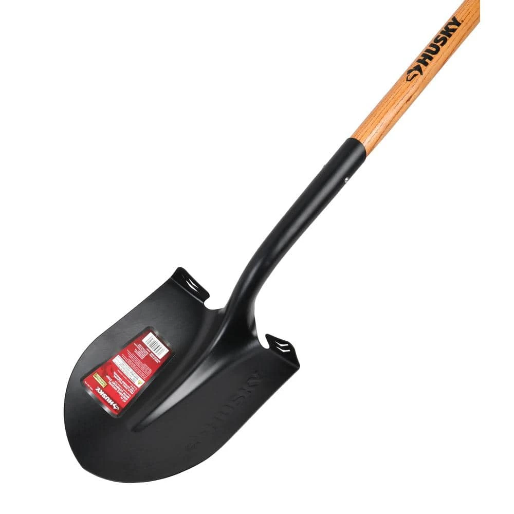 Husky 47 in. L Wood Handle Steel Digging Shovel with Grip 5 Husky 47 in. L Wood Handle Steel Digging Shovel with Grip - Image 3