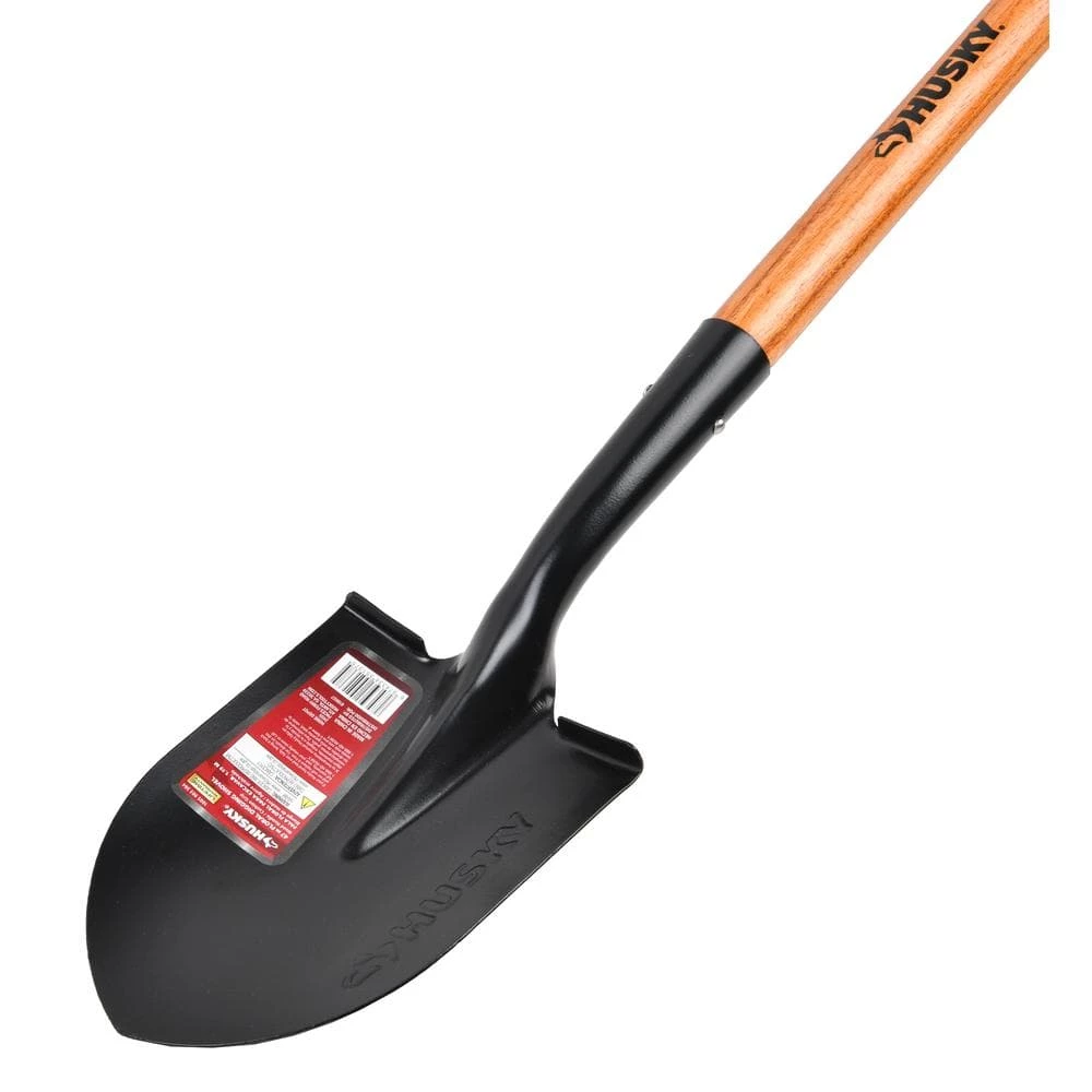 Husky 47 in. L Wood Handle Floral Steel Digging Shovel with Grip 4 Husky 47 in. L Wood Handle Floral Steel Digging Shovel with Grip - Image 2