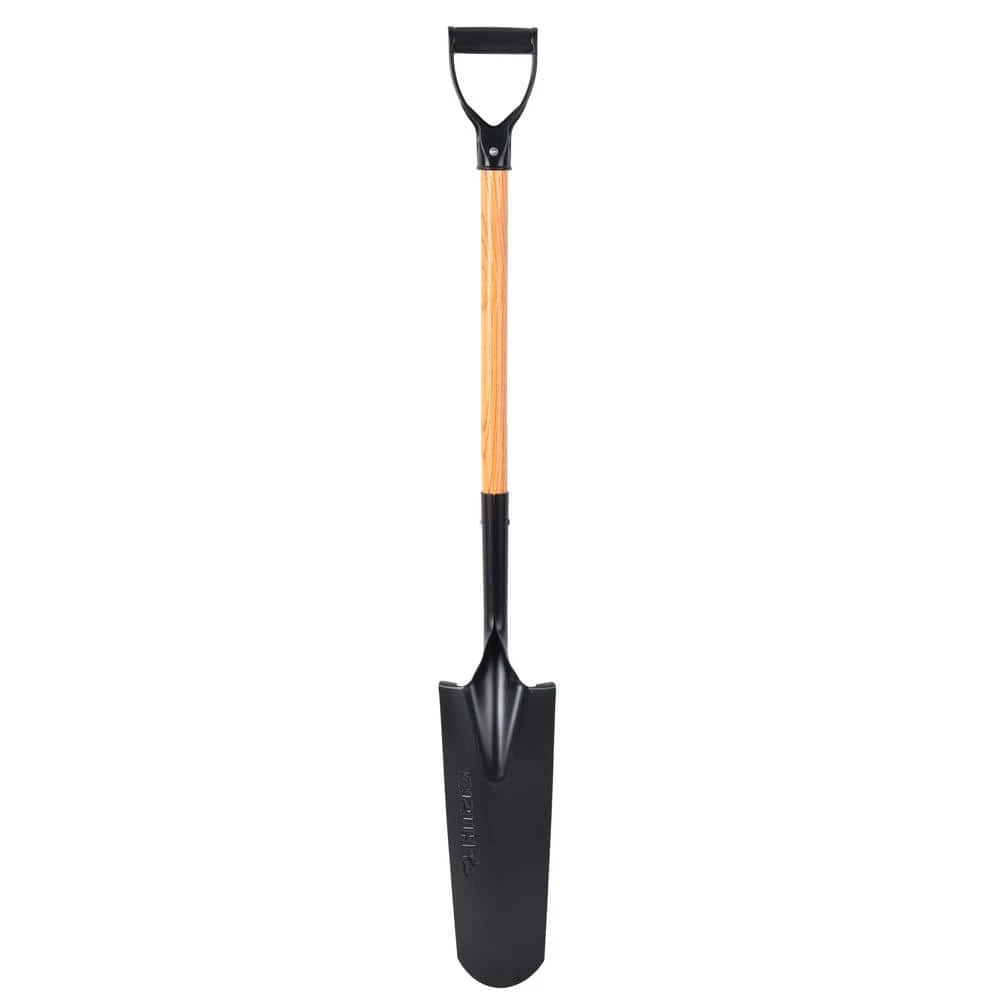 Husky 28 in. D-Grip short Wood Handle Steel Drain Spade 4 Husky 28 in. D-Grip short Wood Handle Steel Drain Spade - Image 2