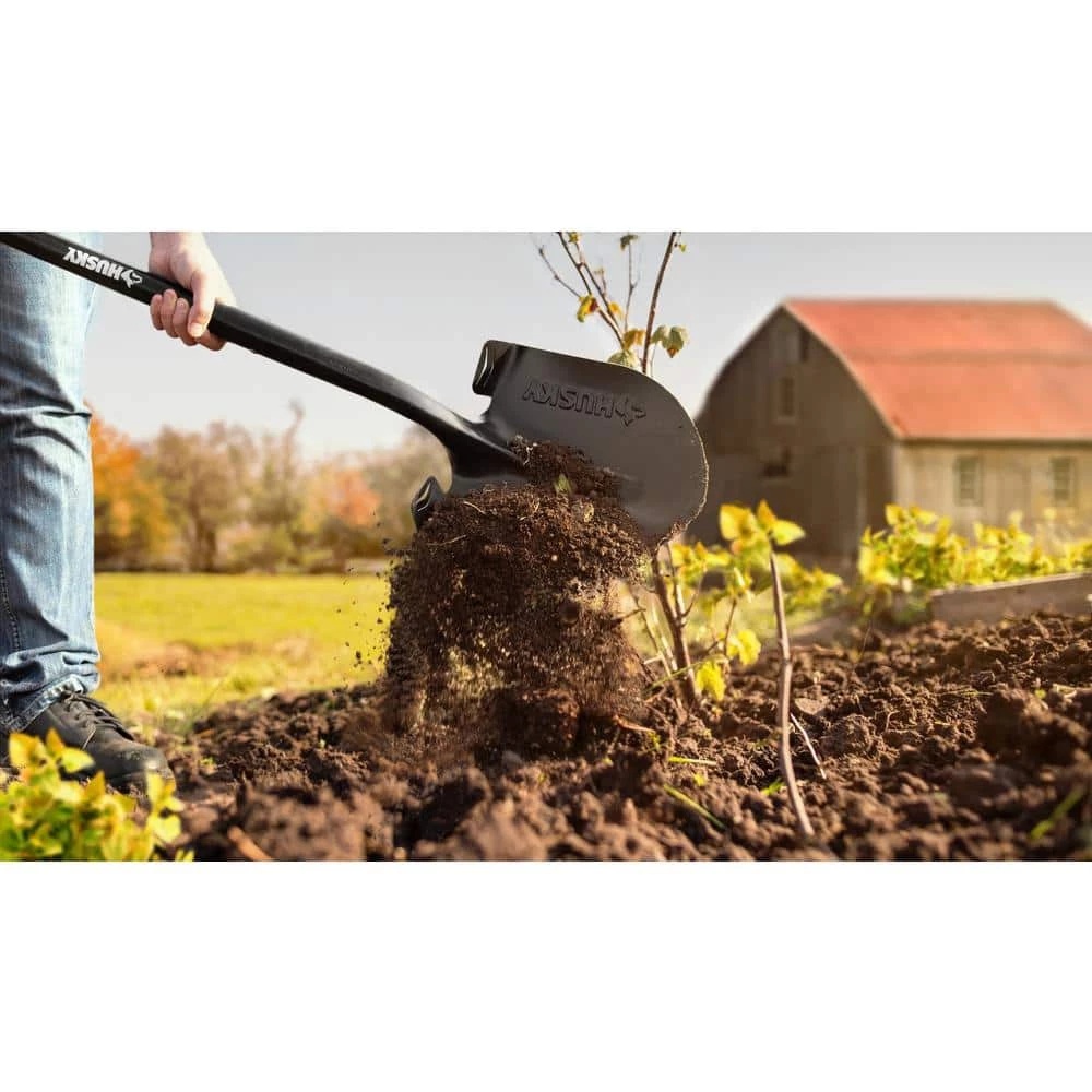 Husky 47 in. L Fiberglass Handle Carbon Steel Digging Shovel with Grip 6 Husky 47 in. L Fiberglass Handle Carbon Steel Digging Shovel with Grip - Image 4