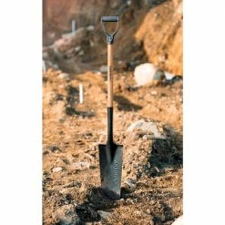 Husky 28 in. Wood Handle D-Grip Carbon Steel Drain Spade 11 Husky 28 in. Wood Handle D-Grip Carbon Steel Drain Spade -Tools Sales husky shovels 77444 944 1f 1000