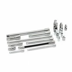 Husky 1/4 in., 3/8 in., 1/2 in. Drive Accessory Set (19-Piece) -Tools Sales husky socket extension sets haccy19pcrm 40 1000