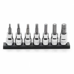 Husky 3/8 in. Drive SAE Hex Bit Socket Set (7-Piece) 8 Husky 3/8 in. Drive SAE Hex Bit Socket Set (7-Piece) -Tools Sales husky socket sets h3dsae7pchbs 02 44 1000