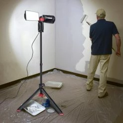 Husky 7000 Lumens Portable Corded LED Work Light with Tripod -Tools Sales husky standing work lights 7901304012 31 1000