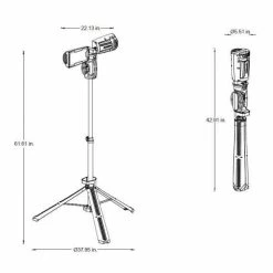 Husky 7000 Lumens Portable Corded LED Work Light with Tripod -Tools Sales husky standing work lights 7901304012 4f 1000