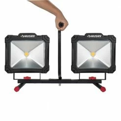 Husky 10,000-Lumen Twin-Head LED Work Light -Tools Sales husky standing work lights k40189 40 1000