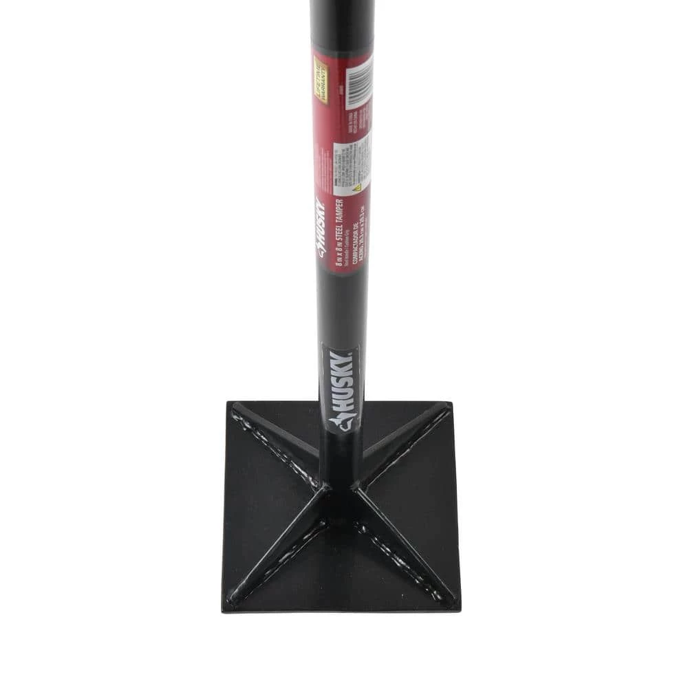 Husky 8 in. x 8 in. Steel Handle Tamper with Grip 4 Husky 8 in. x 8 in. Steel Handle Tamper with Grip - Image 2