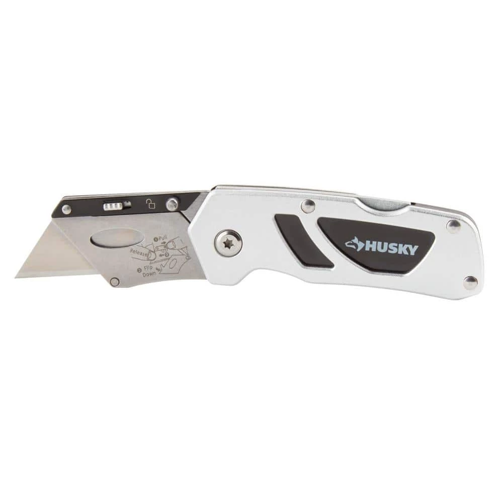 Husky Compact Folding LockBack Utility Knives 3 Husky Compact Folding LockBack Utility Knives
