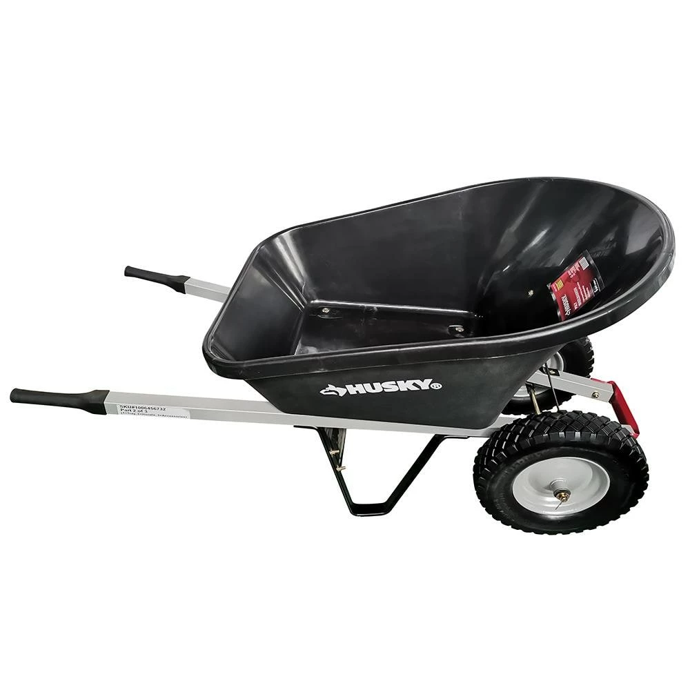 Husky 6 cu. ft. Plastic Wheelbarrow 3 Husky 6 cu. ft. Plastic Wheelbarrow