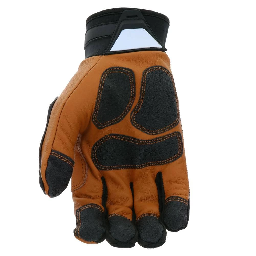 Husky Large Grain Goatskin Leather Performance Impact Work Glove with Spandex Back 6 Husky Large Grain Goatskin Leather Performance Impact Work Glove with Spandex Back - Image 4