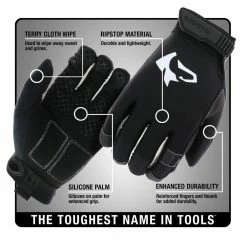 Husky Large Ripstop Hi-Dexterity Performance Work Glove with Touchscreen Capability 10 Husky Large Ripstop Hi-Dexterity Performance Work Glove with Touchscreen Capability -Tools Sales husky work gloves hk86024 lcc6 c3 1000