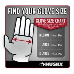 Husky Large Grain Cowhide Water Resistant Leather Performance Work Glove with Spandex Back -Tools Sales husky work gloves hk86025 lcc6 1f 1000