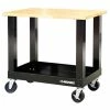 Husky 3 ft. Portable Solid Wood Top Workbench with Casters in Black -Tools Sales husky workbenches g3600s us 64 1000