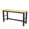 Husky 6 ft. Adjustable Height Solid Wood Top Workbench in Black for Ready to Assemble Steel Garage Storage System 1 Husky 6 ft. Adjustable Height Solid Wood Top Workbench in Black for Ready to Assemble Steel Garage Storage System -Tools Sales husky workbenches g7200s us 64 1000