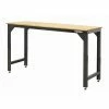 Husky 6 ft. Solid Wood Top Workbench in Black -Tools Sales husky workbenches g7200s1 us 64 1000