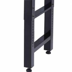 Husky 8 ft. Adjustable Height Solid Wood Top Workbench in Black for Ready to Assemble Steel Garage Storage System -Tools Sales husky workbenches g9600 us1 4f 1000