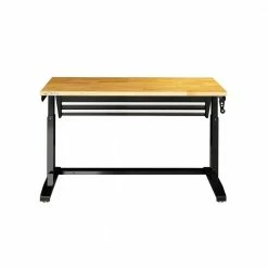 Husky 46 in. Adjustable Height Work Table with 2-Drawers in Black -Tools Sales husky workbenches holt4602b12 1f 1000
