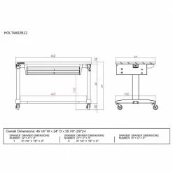 Husky 46 in. Adjustable Height Work Table with 2-Drawers in Black -Tools Sales husky workbenches holt4602b12 a0 1000