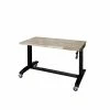Husky 46 in. W x 24 in. D Steel Adjustable Height Solid Wood Top Workbench Table in Black -Tools Sales husky workbenches holt46xdb12 64 1000