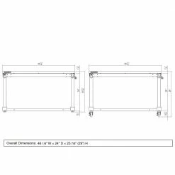 Husky 46 in. Adjustable Height Work Table in White -Tools Sales husky workbenches holt46xdbj2 40 1000