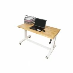 Husky 46 in. Adjustable Height Work Table in White -Tools Sales husky workbenches holt46xdbj2 66 1000