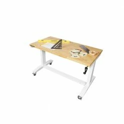 Husky 46 in. Adjustable Height Work Table in White -Tools Sales husky workbenches holt46xdbj2 c3 1000