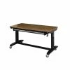 Husky 52 in.W x 24 in. D Steel 1-Drawer Adjustable Height Workbench with Dark Stained Wood Top in Gloss Black 2 Husky 52 in.W x 24 in. D Steel 1-Drawer Adjustable Height Workbench with Dark Stained Wood Top in Gloss Black -Tools Sales husky workbenches holt5201b11 64 1000
