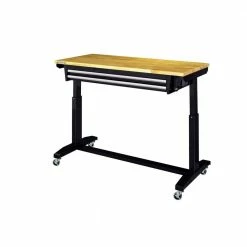 Husky 52 in. Adjustable Height Work Table with 2-Drawers in Black -Tools Sales husky workbenches holt5202b12 66 1000
