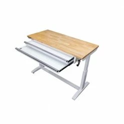 Husky 52 in. Adjustable Height Workbench Table with 2-Drawers in White -Tools Sales husky workbenches holt5202bj1 77 1000