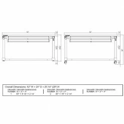 Husky 52 in. Adjustable Height Workbench Table with 2-Drawers in White -Tools Sales husky workbenches holt5202bj1 c3 1000
