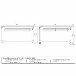 Husky 52 in. W x 24 in. D Steel 2-Drawer Adjustable Height Solid Wood Top Workbench Table in White -Tools Sales husky workbenches holt5202bj2 a0 1000