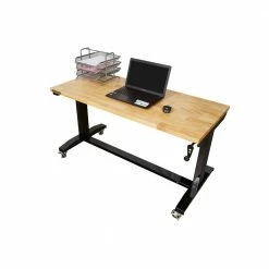 Husky 52 in. W x 24 in. D Adjustable Height Solid Wood Top Workbench Table in Black 17 Husky 52 in. W x 24 in. D Adjustable Height Solid Wood Top Workbench Table in Black -Tools Sales husky workbenches holt52xdb12 40 1000
