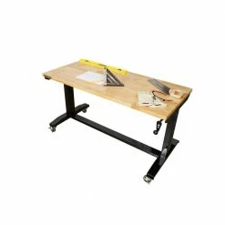 Husky 52 in. W x 24 in. D Adjustable Height Solid Wood Top Workbench Table in Black 22 Husky 52 in. W x 24 in. D Adjustable Height Solid Wood Top Workbench Table in Black -Tools Sales husky workbenches holt52xdb12 c3 1000